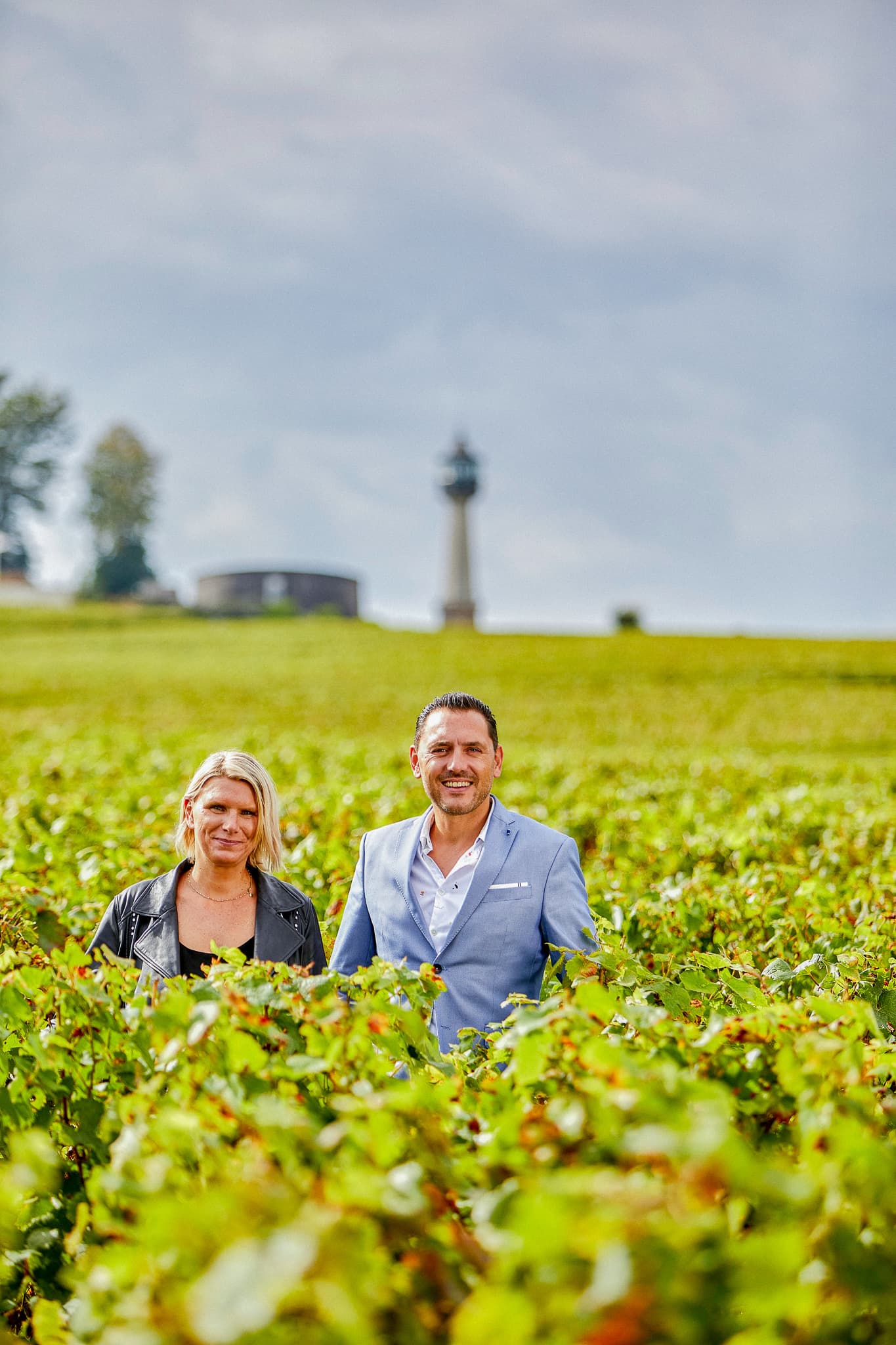 Historic Verzenay Lighthouse overlooking James Drouot Champagne House's Grand Cru vineyards - Montagne de Reims